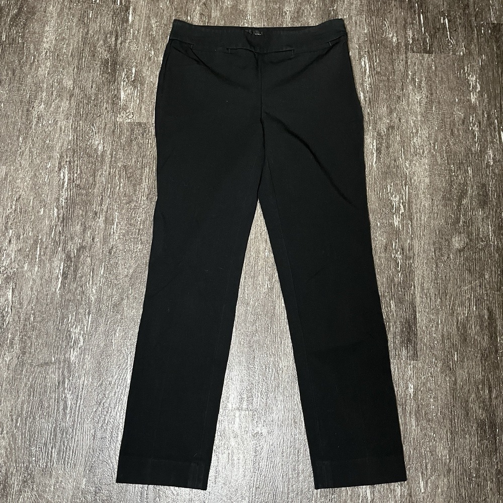 Talbots Pants‎ Womens 2P Petite Black Refined Bi Stretch Straight Ankle